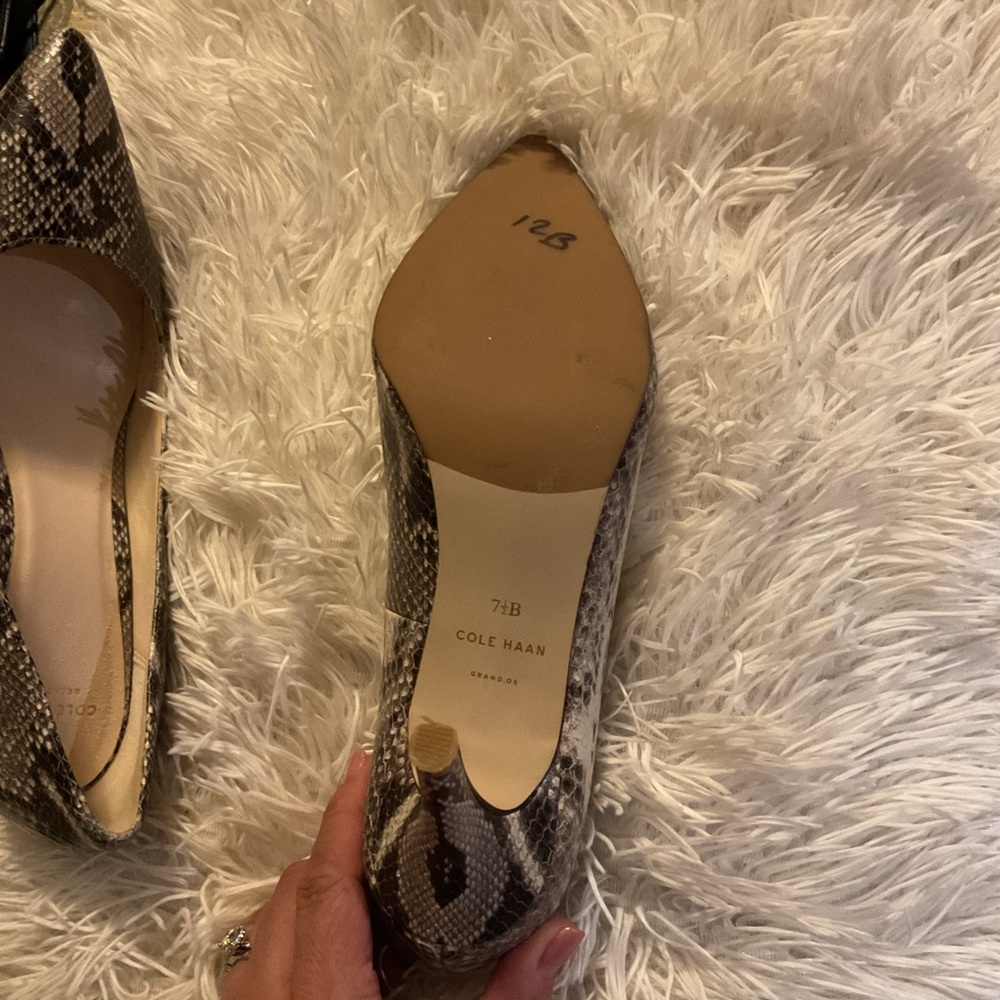 Cole Haan Snakeskin Patterned Heels - Picture 2 of 5